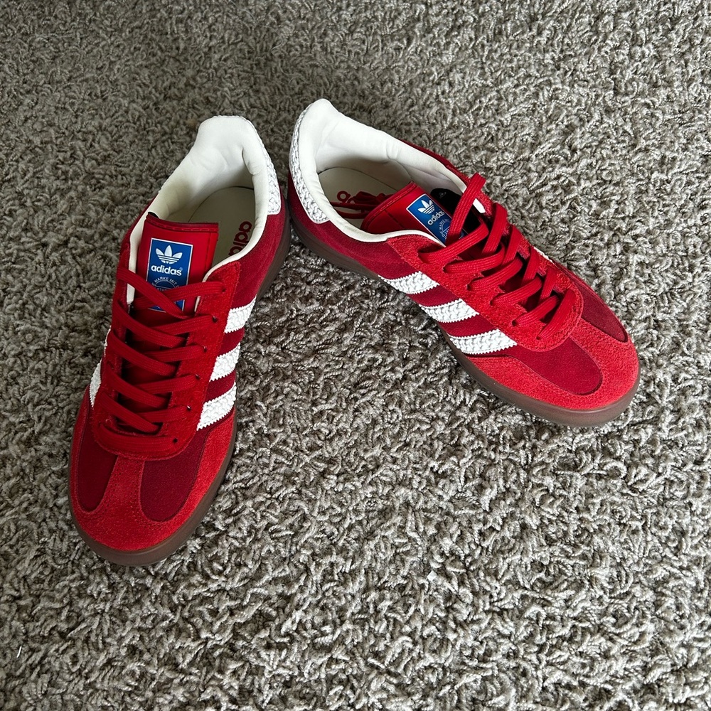 adidas Gazelle Red and White Women's Shoes - Picture 9 of 9